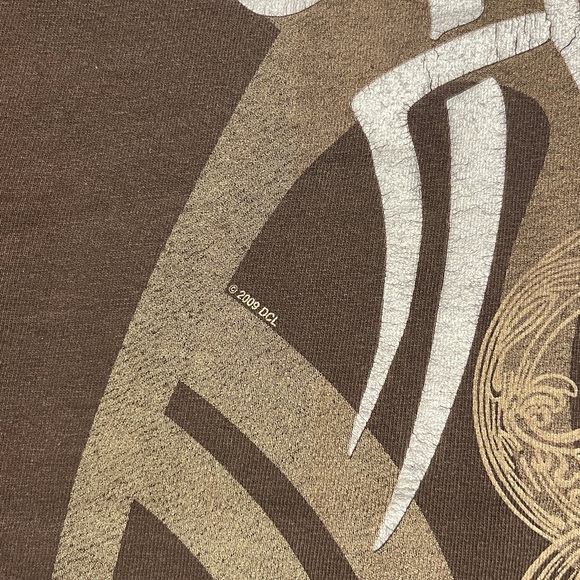 Y2K 2009 brown animal planet tiger tee, affliction style , good condition - Picture 2 of 4